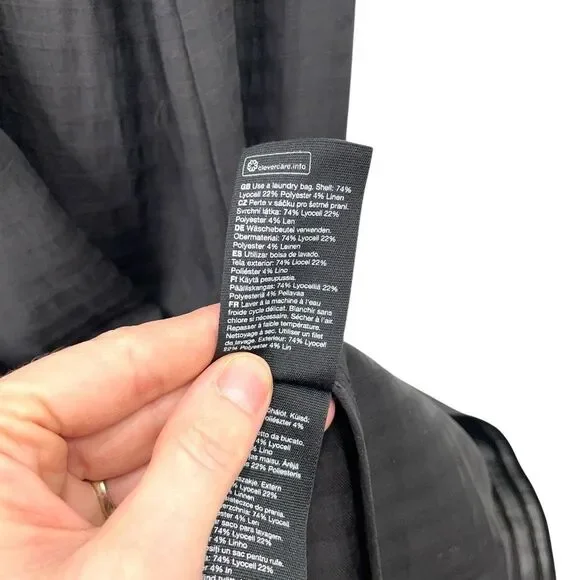 & Other Stories pleated striped midi dress Size 12 black lagenlook modest boho - Picture 10 of 10